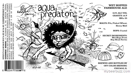 Off Color Brewing – Aqua Predator Wet Hopped Farmhouse Ale Bottles