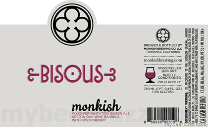 Monkish Brewing – Bisous Mixed-Fermentation Saison