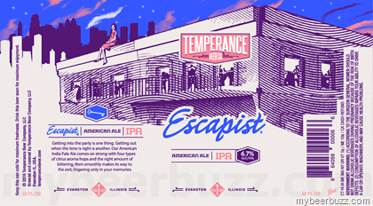 Temperance Beer Adding Escapist IPA 12oz Cans