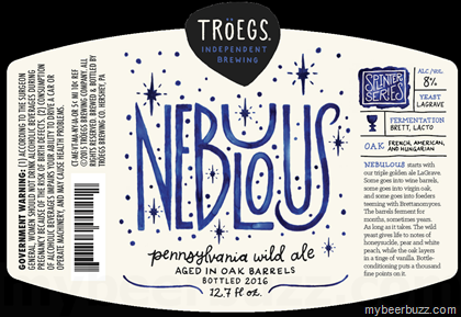 Troegs Splinter Series – Nebulous Pennsylvania Wild Ale Coming 2/22