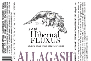 Allagash – 2016 Hibernal Fluxus Belgian-Style Stout With Figs