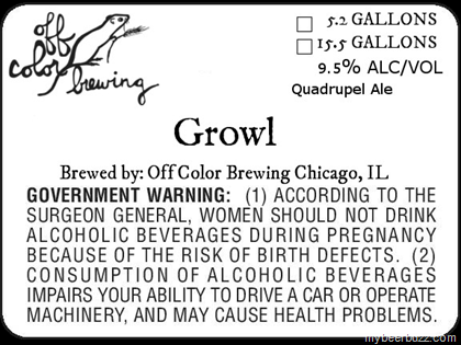 Off Color Brewing – Growl & Barrel-Aged Growl