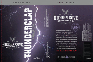 Hidden Cove Brewing – Thunderclap DIPA 16oz Cans