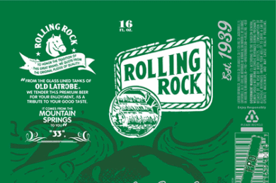 Rolling Rock “Old Latrobe” 16oz Cans Specialty Cans