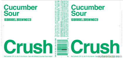 10 Barrel – Crush Cucumber Sour & Raspberry Sour Hitting 12oz Cans