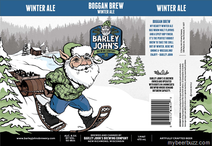 Barley John’s Brewing – Boggan Brew Winter Ale 16oz Cans