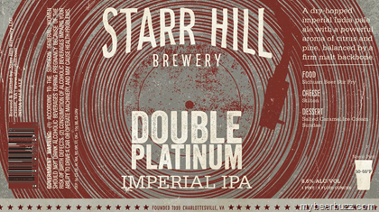 Starr Hill – Double Platinum Imperial IPA