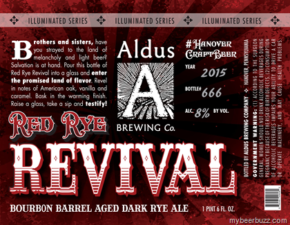Aldus Brewing (Hanover, PA) Red Rye Revival Bottles