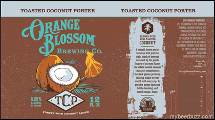 Orange Blossom Brewing – Toasted Coconut Porter 12oz Cans