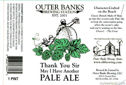 Outer Banks Brewing Station – Thank You Sir May I Have Another Pale Ale 16oz Cans