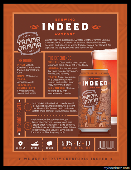Indeed Brewing – Yamma Jamma Harvest Ale 12oz Cans