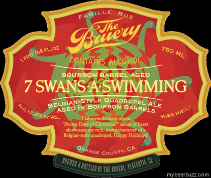 The Bruery – Bourbon Barrel 7 Swans-A-Swimming Hitting Bottles
