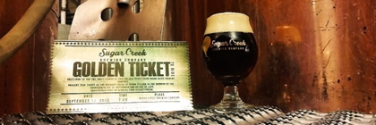 Sugar Creek Brewing Giving Out Golden Tickets