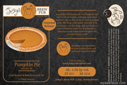 JoBoy’s – Pumpkin Pie 12oz Bottles