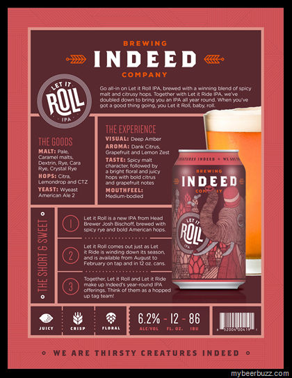 Indeed- Let It Roll IPA Cans Coming Next Week