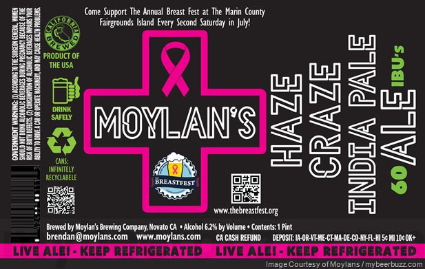Moylan’s Adding Haze Craze IPA Breastfest Cans