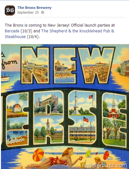 The Bronx Brewery Launches In New Jersey 10/3