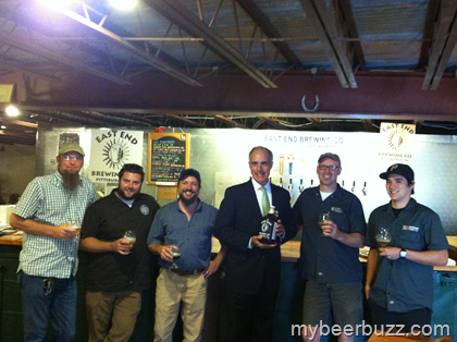 Senator Bob Casey Visits East End Brewing To Talk Tax Relief