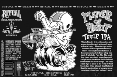 Ritual Brewing & Bottle Logic Collaborate On Matter Of Habit Triple IPA