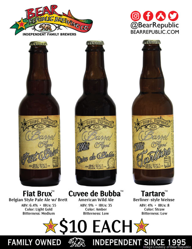 Bear Republic Releasing Fiat Brux, Cuvee de Bubba & Tartare