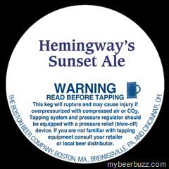Boston Beer Co – Hemingway’s Sunset Ale