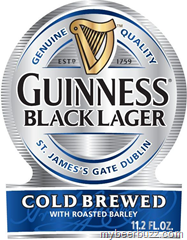 Guinness–Black Lager ( Cold Brewed )