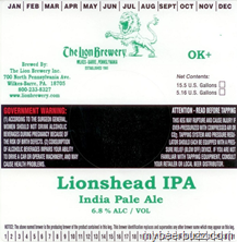 Lion Brewery – Lionshead IPA?