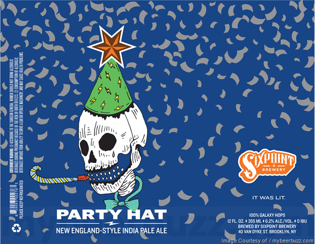 Sixpoint Brewery Adding Party Hat New England-Style IPA Cans