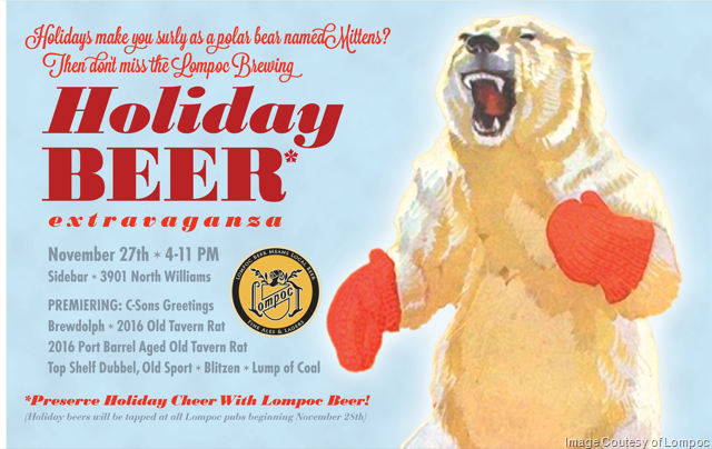 Lompoc Brewing To Release Seven Holiday Beers