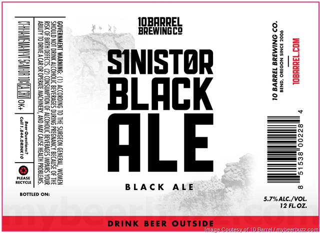 10 Barrel Brewing – S1NIST0R Black Ale