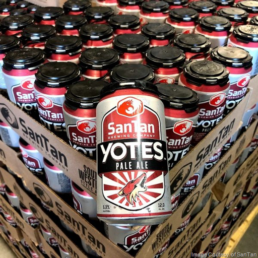 SanTan Brewing & Arizona Coyotes Collaborate On Yotes Pale Ale Cans