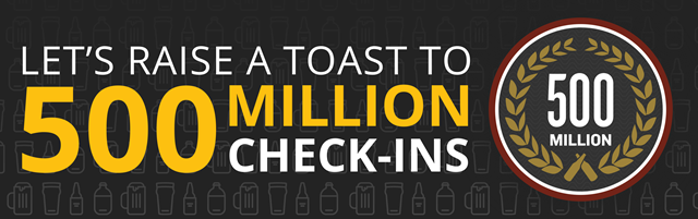 Untappd Marks 500-Million Check-Ins w/Top Venues & Top Beers