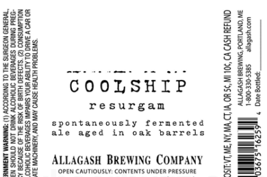 Allagash Coolship Resurgam Returns