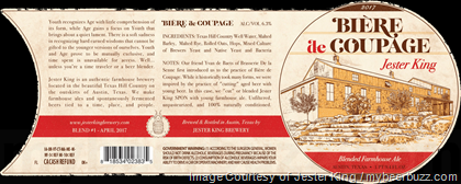 Jester King – 2017 Biere De Coupage