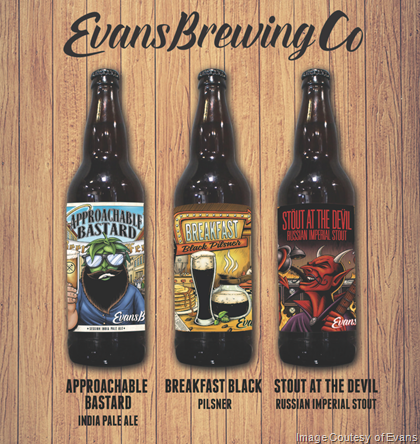 Evans Brewing Set to Release 3 New Bottle Offerings & 16oz Cans Pollen Nation / KrHOPen IPA / Stout At The Devil / Approachable Bastard / Chocolatte Porter / Bohemian Pilsner / Breakfast Black Pilsner / Son Of a Beach / Joaquin Dead / Triple Berry Jackpot / Double IPA