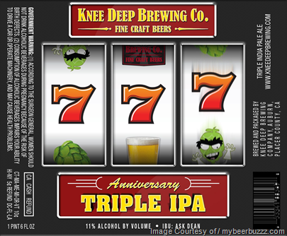 Knee Deep Brewing – 7th Anniversary Triple IPA, N/E Auburn Ale, Lupulin River, Sac Fly-PA, RU-Deep-2, Breaking Bud, Hop-De-Ranged, Hoptologist DIPA, Simtra, Midnight Hoppyness, Man Juice, Slooow Mo, Imperial Tanilla & Hop-Trio