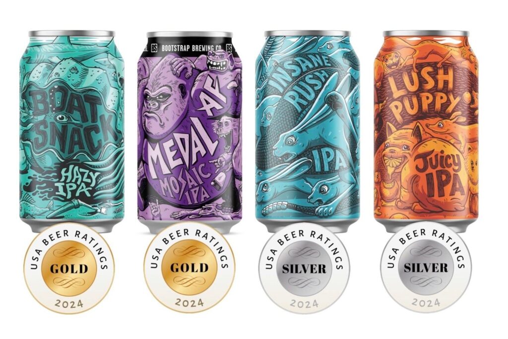 Bootstrap Brewing Bags Four Medals at the 2024 USA Beer Ratings Competition