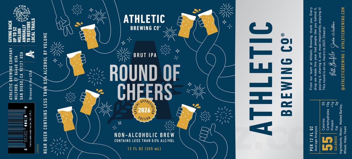 Athletic Brewing & Vans Team Up For Side Stage / Crease Crusher / Noble Pils / Cold Off The Press / Round Of Cheers 11 Athletic Brewing Round Of Cheers