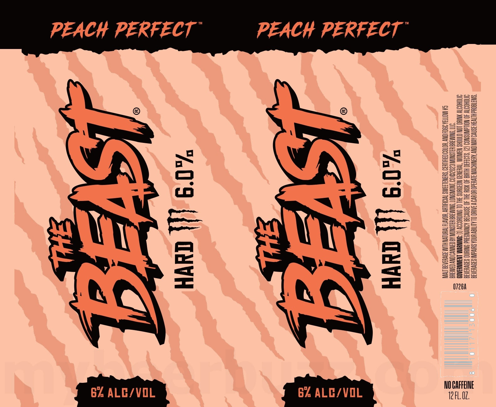 2026 Monster Brewing The Beast Peach Perfect 12-oz Cans