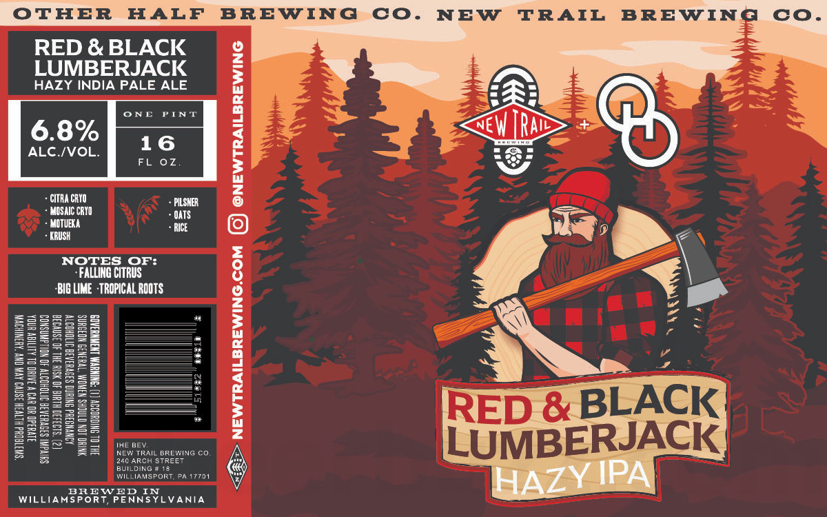 2026 New Trail Red & Black Lunberjack 16-oz Cans