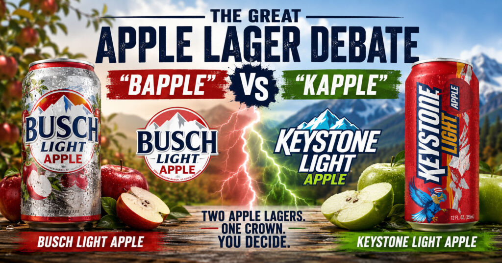 The Great Apple Lager Debate – “Bapple” vs “Kapple” Busch Light Apple Takes On Keystone Light Apple