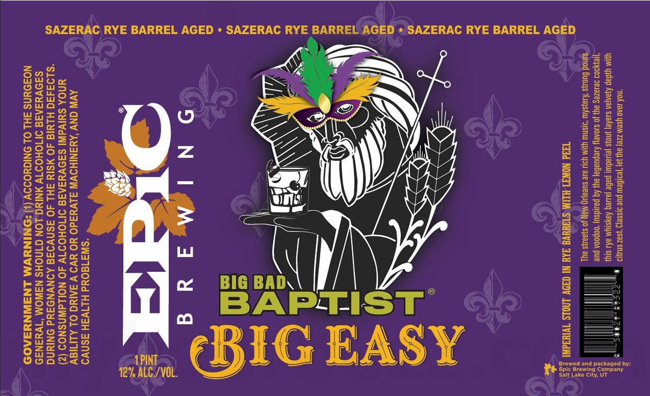 2026 Epic Brewing Big Bad Baptist Big Easy 16-oz Cans