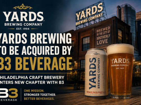 Yards Brewing to Be Acquired by B3 Beverage