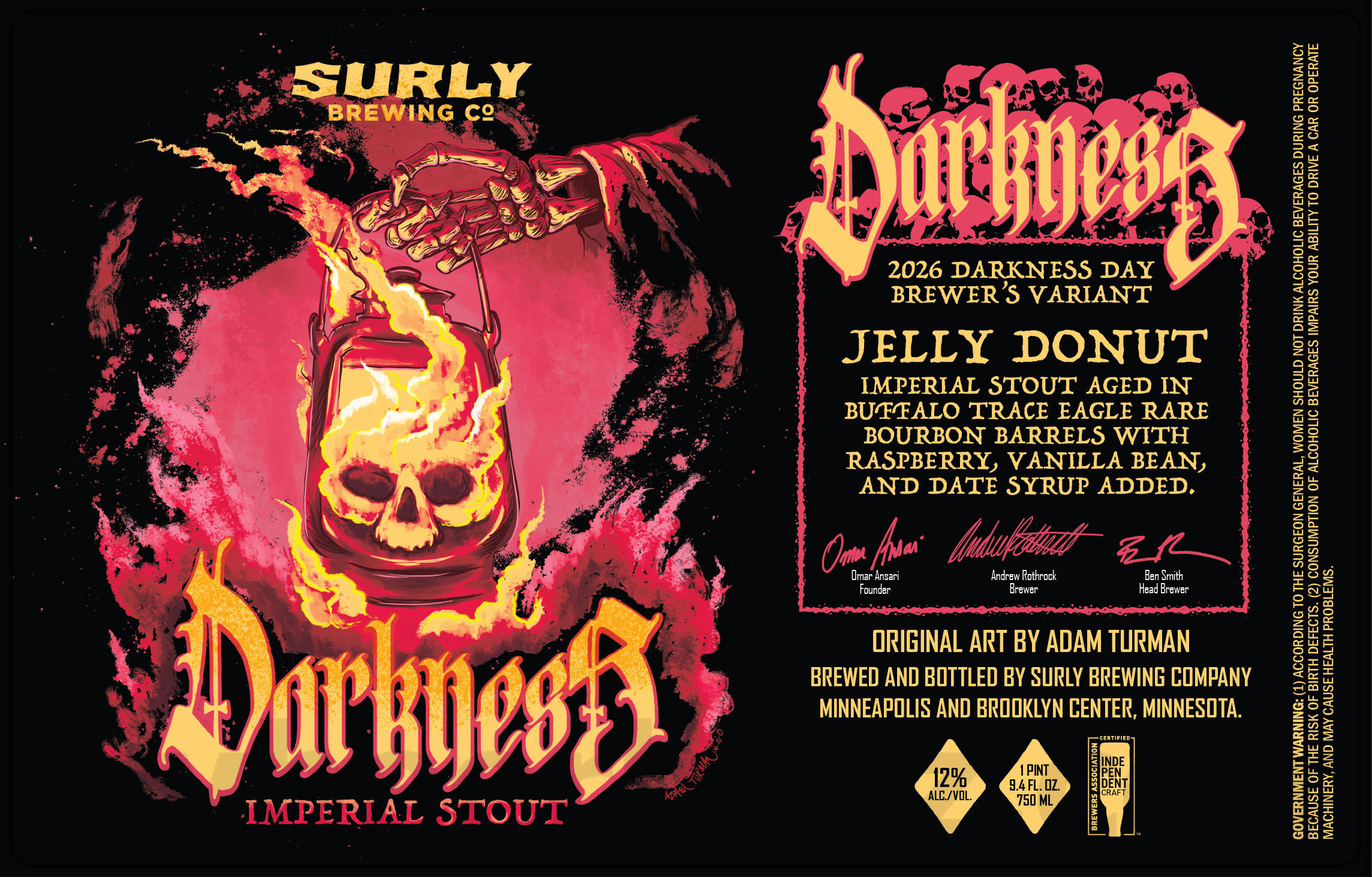 2026 Surly Darkness Jelly Donut 750ml Bottles