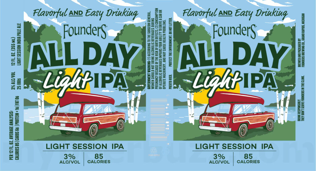 2026 Founders All Day Light IPA 12-oz Cans