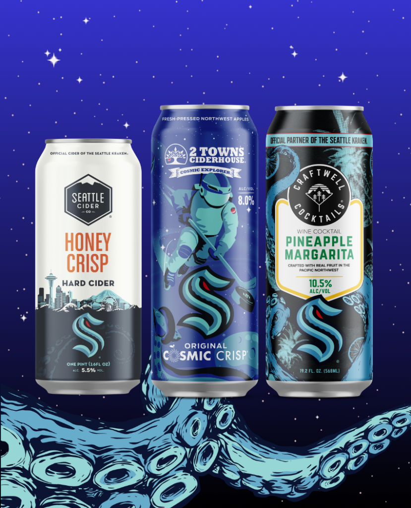Release the Kraken: New Co-Branded Lineup from 2 Towns, Craftwell & Seattle Cider