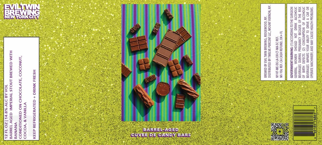 Evil Twin Barrel-Aged Cuvée De Candy Bars Imperial Stout Coming To Cans