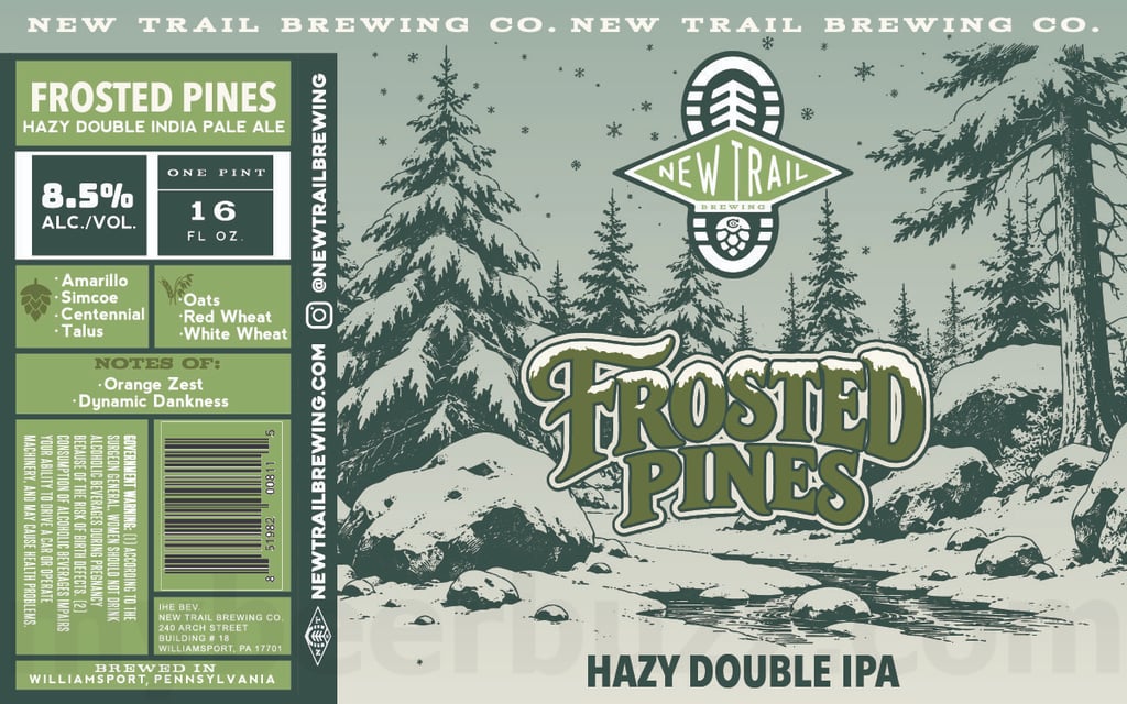 New Trail Frosted Pines Hazy Double IPA