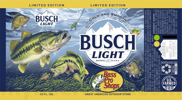 Busch Light Fishing Cans